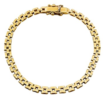 9ct Gold 7.6g 7 Ins D-Link Bracelet